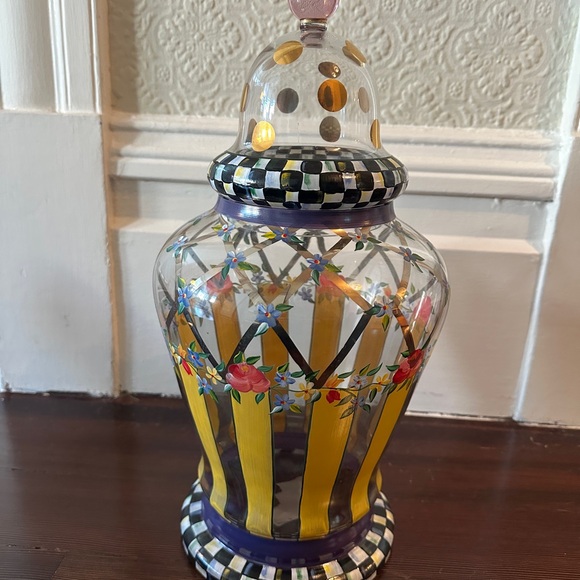 NWT Authentic MACKENZIE-CHILDS Garland Apothecary Jar - Picture 9 of 16